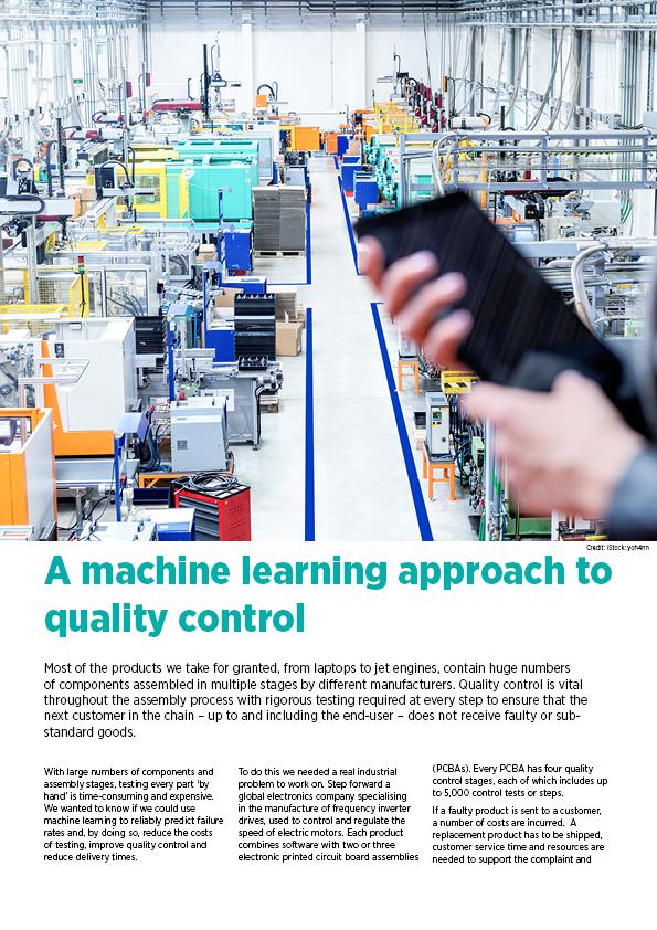 A machine learning approach to quality control